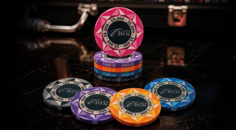 Maleta de Fichas de Poker de Cerâmica Exclusiva Casa 52